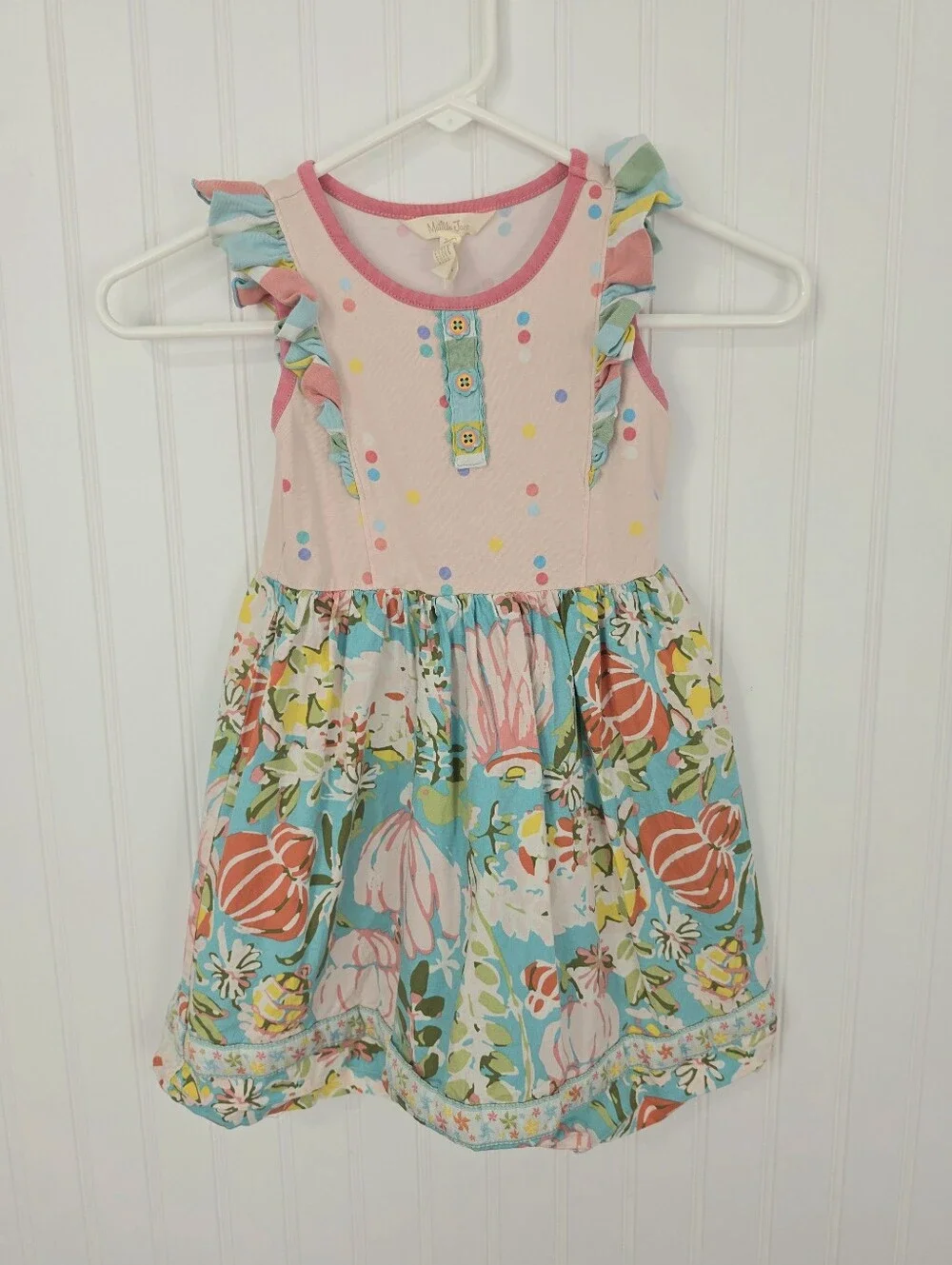 Maltida Jane | Girls Floral & Polka Dot Dress Size 6